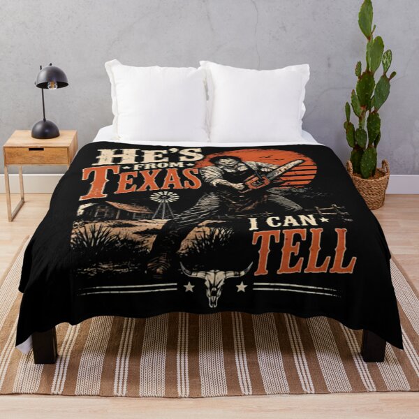Item preview, Hes from Texas I Can Tell Chainsaw Horror Halloween designed and sold by BraylenDrado.