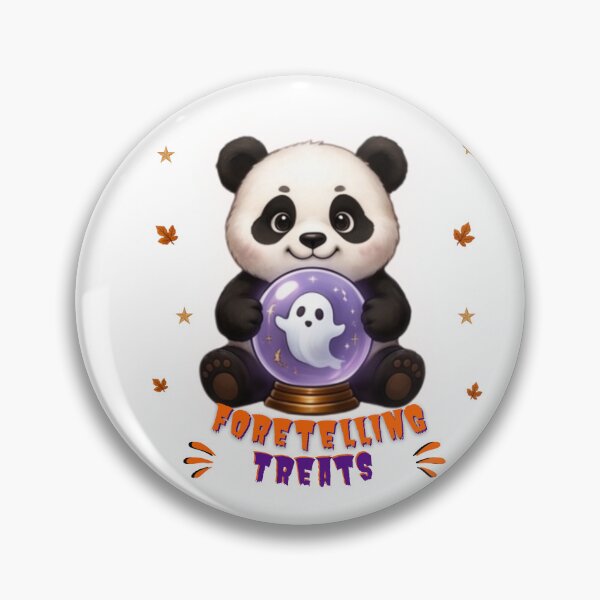 Item preview, Cute Spooky Panda Foretelling Treats Halloween Crystal Ball designed and sold by EnginerdStudio.