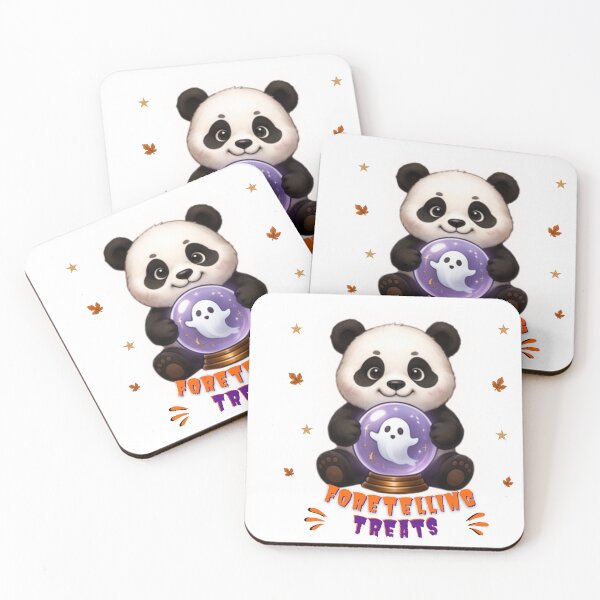 Item preview, Cute Spooky Panda Foretelling Treats Halloween Crystal Ball designed and sold by EnginerdStudio.