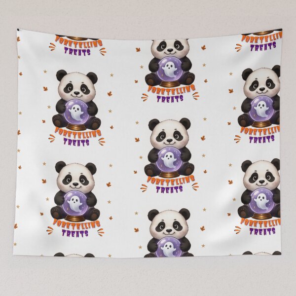 Item preview, Cute Spooky Panda Foretelling Treats Halloween Crystal Ball designed and sold by EnginerdStudio.