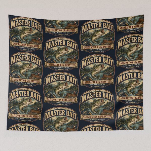Item preview, Master Bait Fishing Tackle – Funny Fishing Pun designed and sold by Pop, Culture and Stuff.