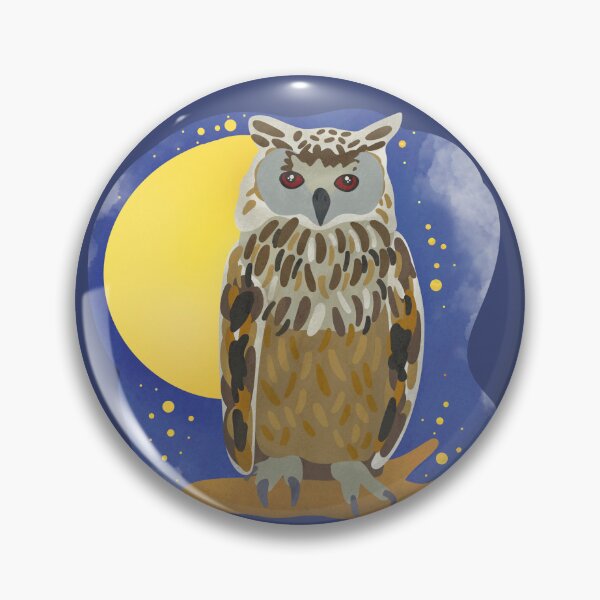 Item preview, Illustration of an Owl in the night designed and sold by FandomizedRose.
