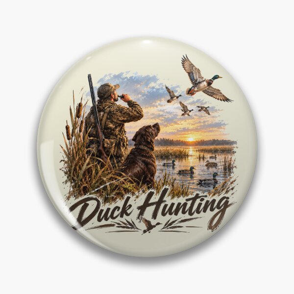 Artikelvorschau, Logo für die Entenjagd – Labrador Retriever, Entenjäger entworfen und verkauft von TammyHunterArt.