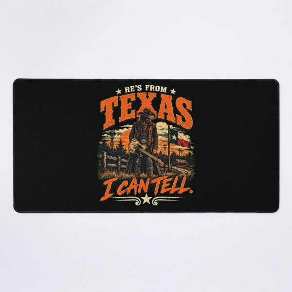 Item preview, He's From Texas I Can Tell Country Music Cowboy State Pride Texan designed and sold by BraylenDrado.