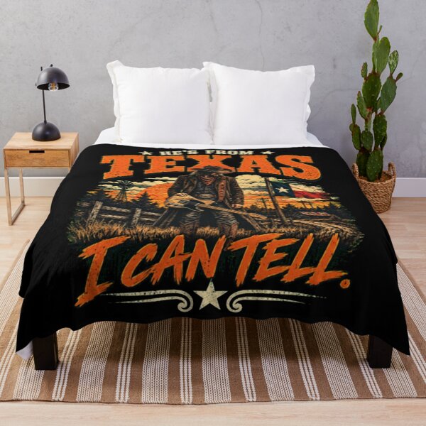 Item preview, He's From Texas I Can Tell Country Music Cowboy State Pride Texan designed and sold by BraylenDrado.