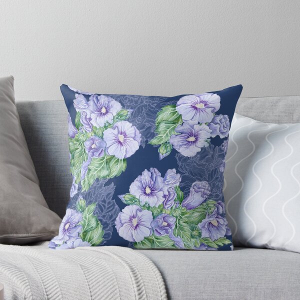 Item preview, Hand painting blue flowers, hibiscuses designed and sold by MartaHorodniczy.