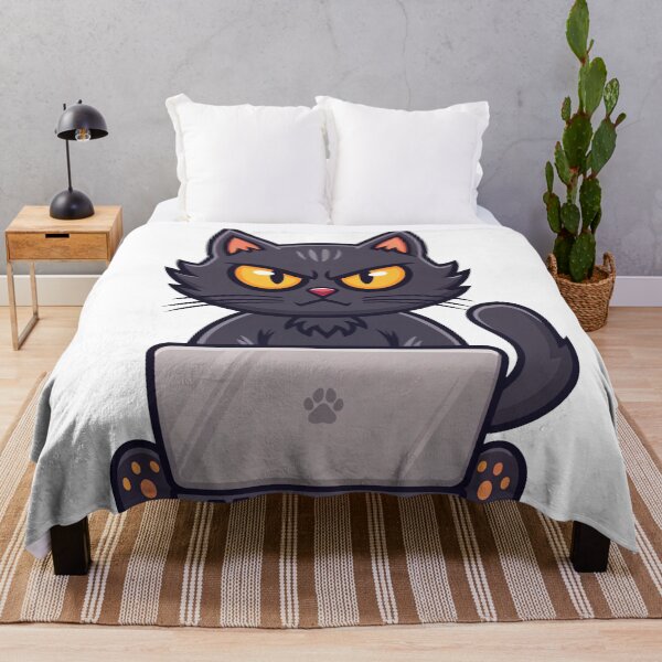 Item preview, Cat with laptop designed and sold by DesignGraphica.