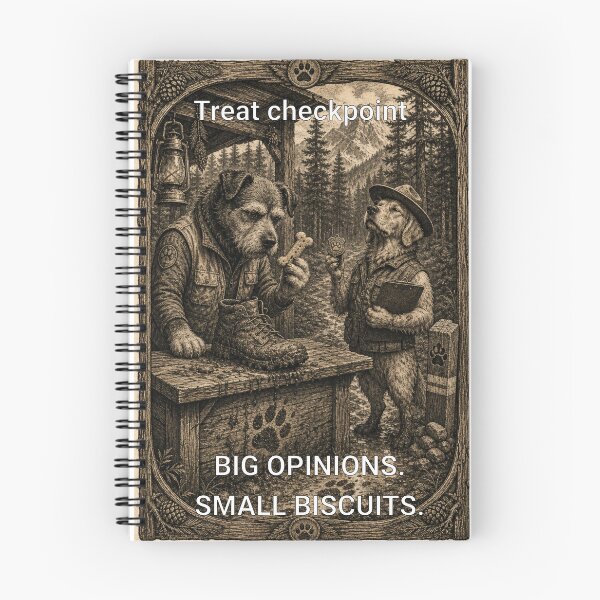 Item preview, Funny Hiking Dogs Treat Checkpoint Quote designed and sold by bluesquidink.