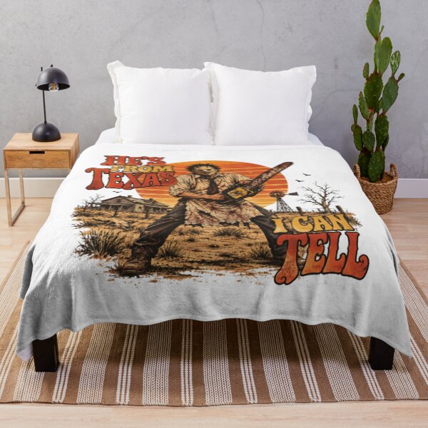 Item preview, He's From Texas I Can Tell, Funny Chainsaw Horror designed and sold by BraylenDrado.
