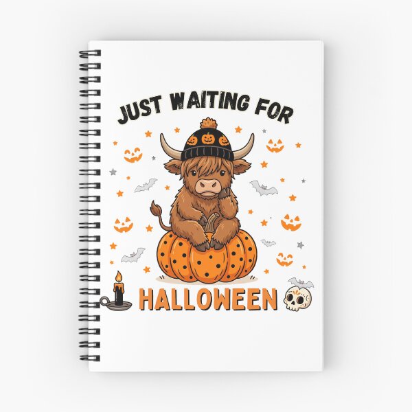Item preview, Just Waiting For Halloween Cute Highland Cow Pumpkin designed and sold by VibeTherapyArt.