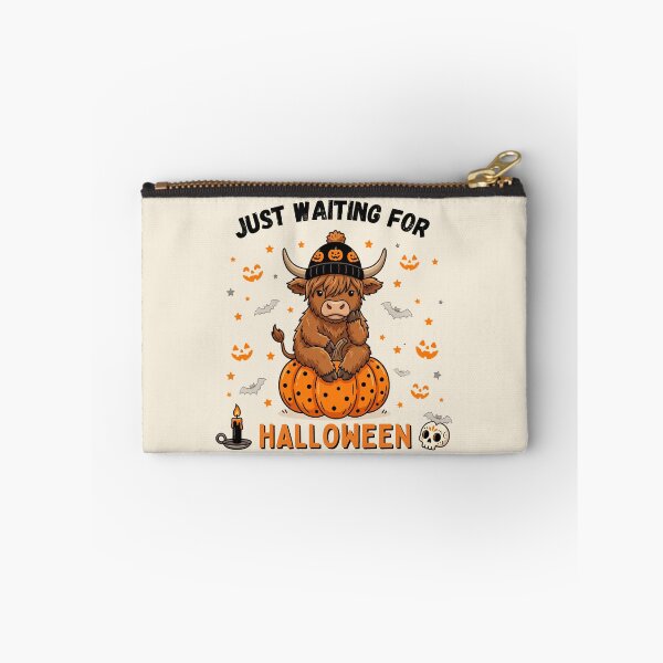 Item preview, Just Waiting For Halloween Cute Highland Cow Pumpkin designed and sold by VibeTherapyArt.