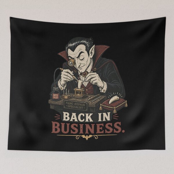 Item preview, Back in Business – Vampire Fang Repair Halloween designed and sold by CalmDownZone ⭐️⭐️⭐️⭐️⭐️.