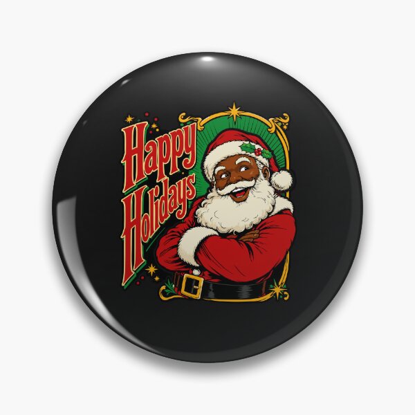 Item preview, African American Christmas Santa Claus Happy Holidays Diversity designed and sold by alenaz.