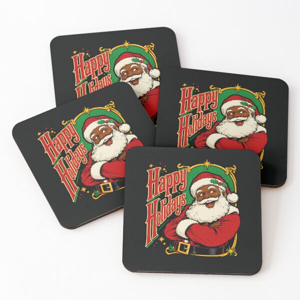 Item preview, African American Christmas Santa Claus Happy Holidays Diversity designed and sold by alenaz.