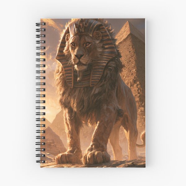 Item preview, A majestic Sphynx resting in a desert with pyramids, Fantasy & Mythological Creatures designed and sold by CDC40.