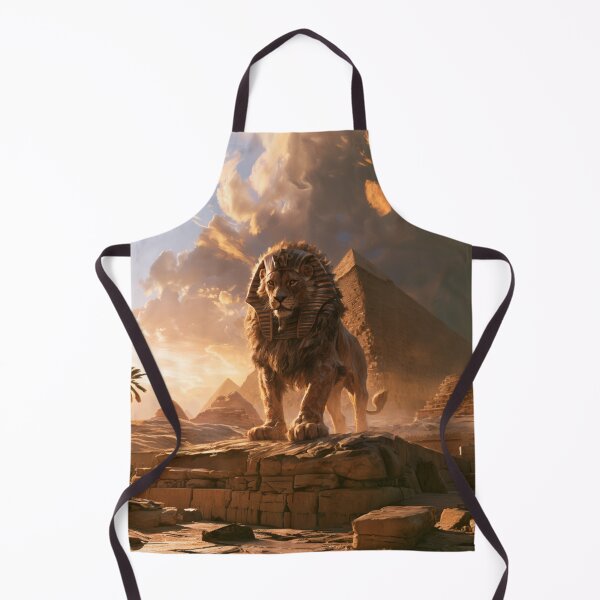 Item preview, A majestic Sphynx resting in a desert with pyramids, Fantasy & Mythological Creatures designed and sold by CDC40.
