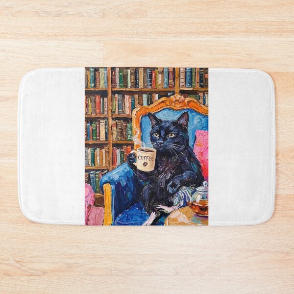 Item preview, Whiskers and Words Black Cat Painting Art designed and sold by Niykos570.