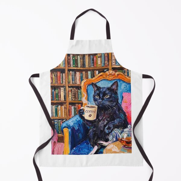 Item preview, Whiskers and Words Black Cat Painting Art designed and sold by Niykos570.