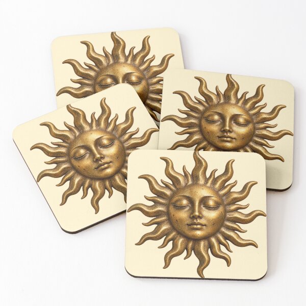 Item preview, Golden Sun Face Wall Sculpture designed and sold by jianina-alondra.