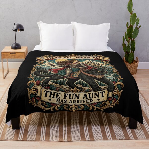 Item preview, The Fun Aunt Has Arrived Medieval Fantasy Warrior Cat Design designed and sold by GiftsProShop.