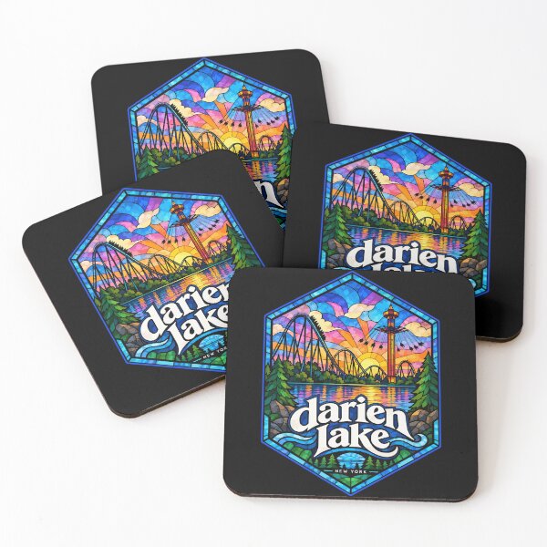 Item preview, Darien Lake New York Stained Glass Travel designed and sold by TomFrontierArt.