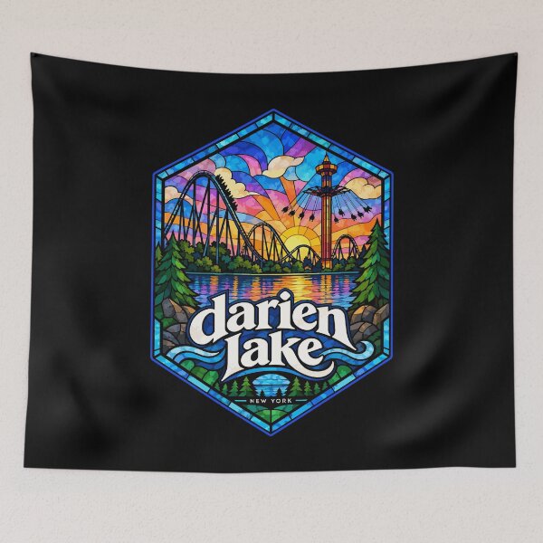 Item preview, Darien Lake New York Stained Glass Travel designed and sold by TomFrontierArt.
