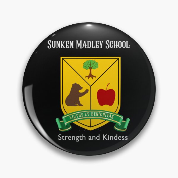 Item preview, Sunken Madley School Crest – Strength and Kindness. - Fictional School - Light Text designed and sold by Amanda-Cadabra.