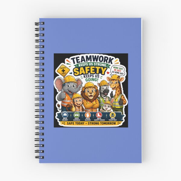 Item preview, Safety First Team Sticker – Cute Animals in PPE, Workplace Safety & Teamwork Cartoon designed and sold by vinothmech53.