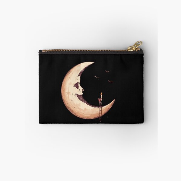 Item preview, The Moon Is Late – Surreal Halloween Moon Illustration designed and sold by CalmDownZone ⭐️⭐️⭐️⭐️⭐️.