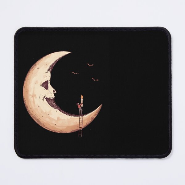 Item preview, The Moon Is Late – Surreal Halloween Moon Illustration designed and sold by CalmDownZone ⭐️⭐️⭐️⭐️⭐️.