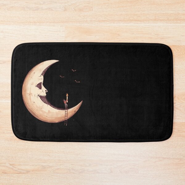 Item preview, The Moon Is Late – Surreal Halloween Moon Illustration designed and sold by CalmDownZone ⭐️⭐️⭐️⭐️⭐️.