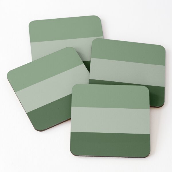Item preview, Minimalist Three Tone Sage and Deep Forest Green Color Block designed and sold by pluielegere.