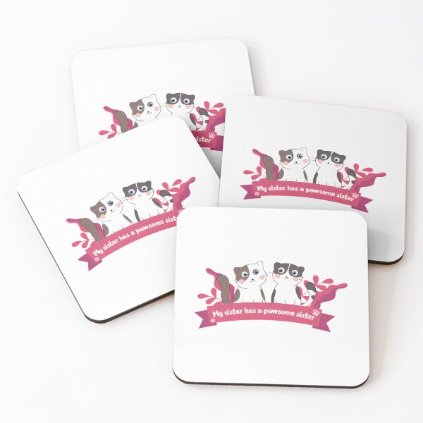 Item preview, My Sister Has A Pawsome Sister Sisters Day Best Friends Cat Meow Paw Design designed and sold by SilverlakeLove.