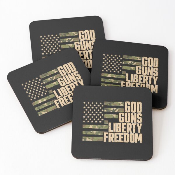 Item preview, God Guns Liberty Freedom American Flag Camo Vintage Design designed and sold by GiftsProShop.