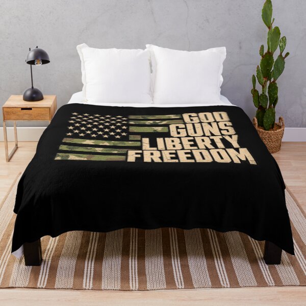 Item preview, God Guns Liberty Freedom American Flag Camo Vintage Design designed and sold by GiftsProShop.