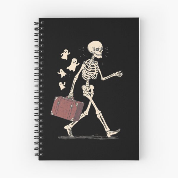 Item preview, Be Right Back – Skeleton Traveler Halloween Dark Humor designed and sold by CalmDownZone ⭐️⭐️⭐️⭐️⭐️.