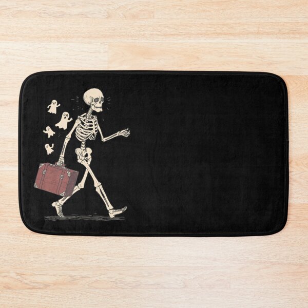 Item preview, Be Right Back – Skeleton Traveler Halloween Dark Humor designed and sold by CalmDownZone ⭐️⭐️⭐️⭐️⭐️.