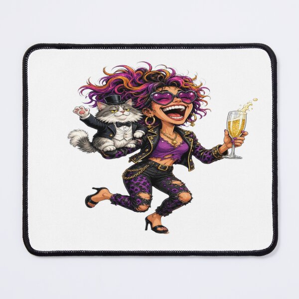 Item preview, Champagne & Fancy Cat: Rocker Glam Party Graphic designed and sold by Sushikidsntoddlers.