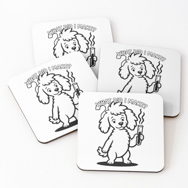 Item preview, What Did I Make Funny Chemistry Poodle Science Test Tube Art designed and sold by The Bold Line Studio.