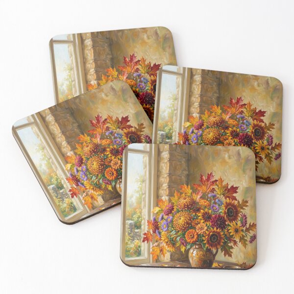 Item preview, Autumn Splendor Floral Bouquet Still Life Oil Painting designed and sold by LemuelTshopz.