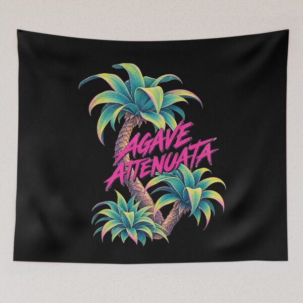 Item preview, 90s Faux Rock Band Design, Agave Attenuata Plant Graphic, Succulent Lovers Gift, Rocker plant lover, Hair Metal style designed and sold by SpookyShadesLab.