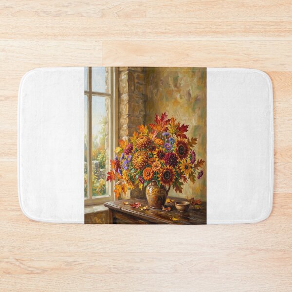 Item preview, Autumn Splendor Floral Bouquet Still Life Oil Painting designed and sold by LemuelTshopz.
