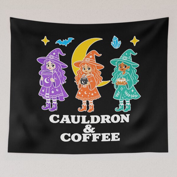 Item preview, Halloween Witch Coffee Coven | Cauldron and Coffee designed and sold by Uglyandcute.