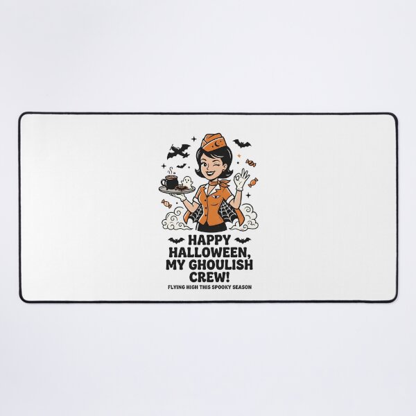 Item preview, Happy Halloween, my ghoulish crew! - Halloween for stewardess designed and sold by ParadoxParadox.