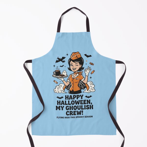 Item preview, Happy Halloween, my ghoulish crew! - Halloween for stewardess designed and sold by ParadoxParadox.
