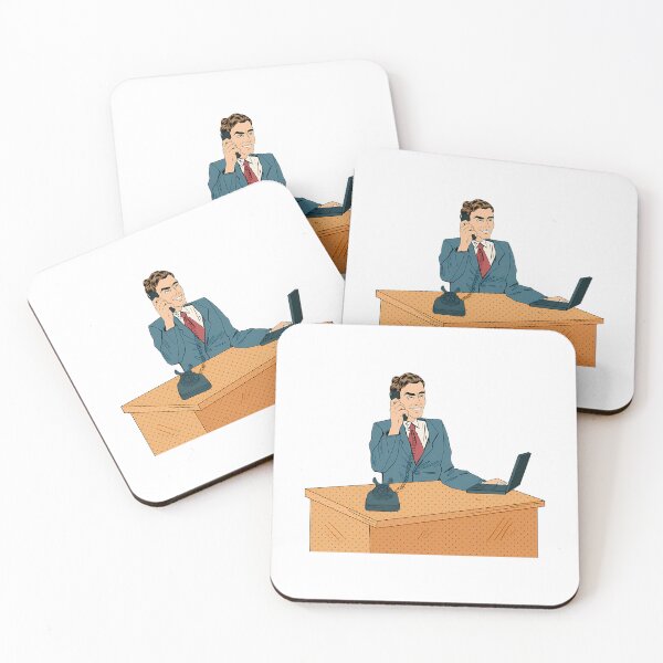 Item preview, Businessman Pop Art Banner. Working Man Speaking On The Phone At Office With Laptop designed and sold by PALMTREEfwi.