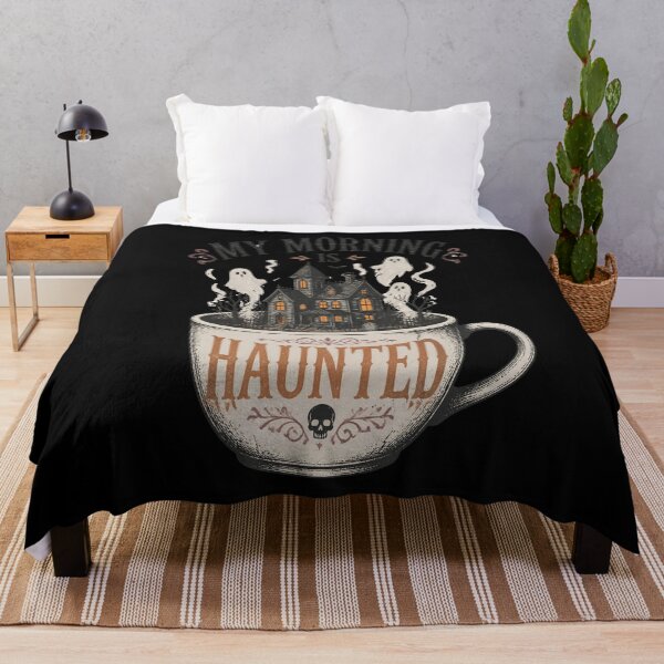 Item preview, My Morning Is Haunted – Haunted House Coffee Halloween designed and sold by CalmDownZone ⭐️⭐️⭐️⭐️⭐️.