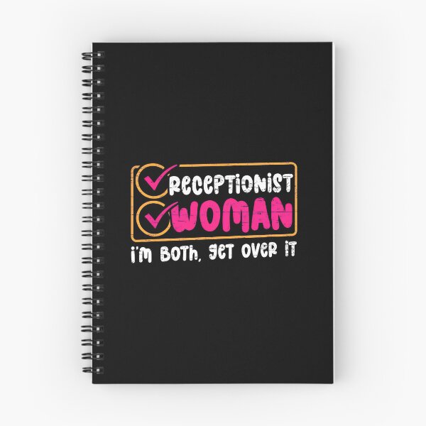 Item preview, Receptionist Woman I'm Both Get Over It Funny designed and sold by urbanywjscaggs.