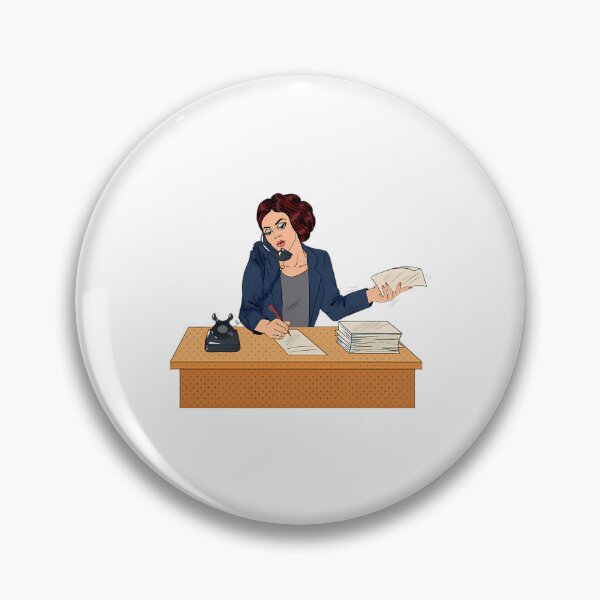 Item preview, Businesswoman Pop Art Banner. Working Woman Speaking On The Phone At Office designed and sold by PALMTREEfwi.