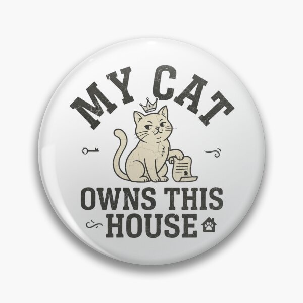 Item preview, My Cat Owns This House Funny Cute Cat Lover Vintage Retro designed and sold by KreatoLab.